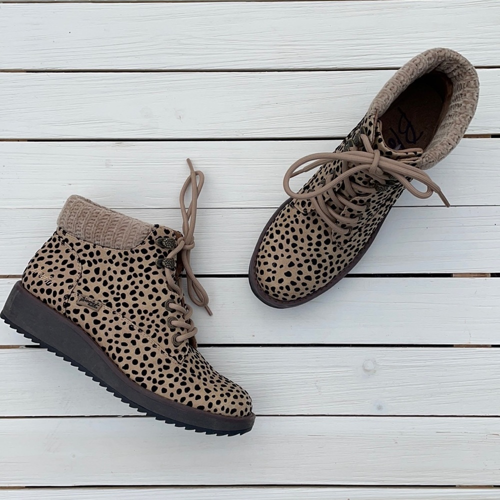 NWOB Blowfish Animal Print Ankle Boot size 10